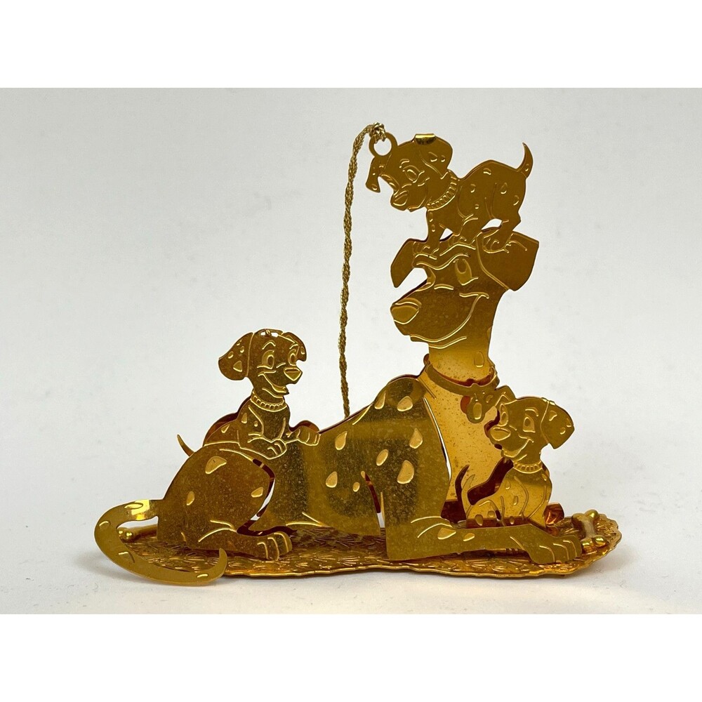 Danbury Mint Disney Gold Christmas Ornament "101 Dalmatians"